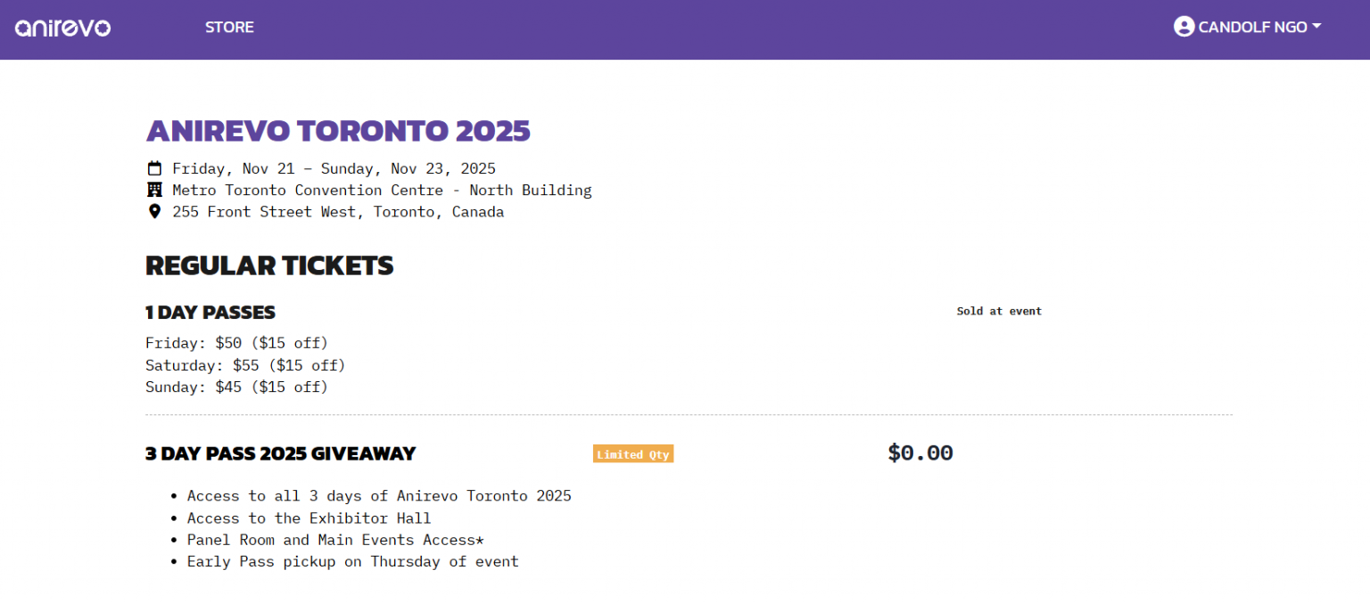 Anirevo Toronto 2025 - 300 Free Ticket Giveaway - Anirevo Toronto ...