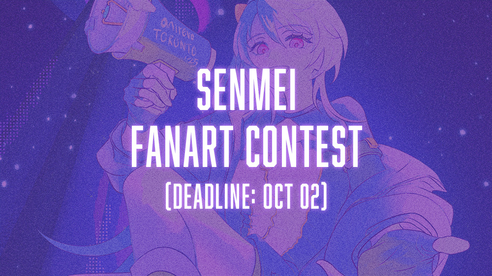 Senmei Fanart Contest banner with Deadline: Oct 2 in brackets